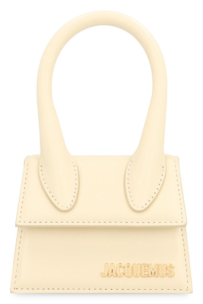 Shop Jacquemus Le Chiquito Logo Lettering Handbag In Beige