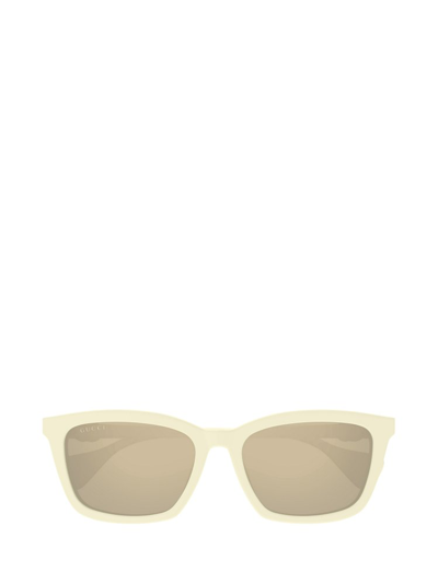 Shop Gucci Eyewear Square Frame Sunglasses In White
