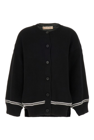 Shop Marni Buttoned Oversized In Black