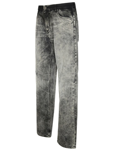 Shop Balmain Jeans In Grey