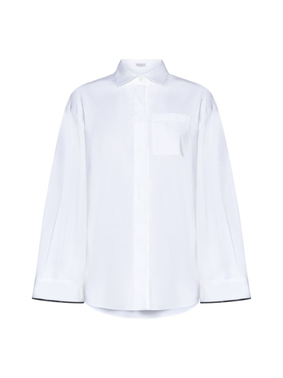 Shop Brunello Cucinelli Shirts In White