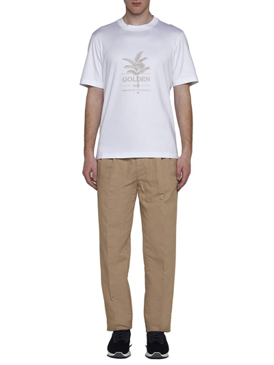Shop Brunello Cucinelli T-shirts And Polos In Bianco Ottipo Tp