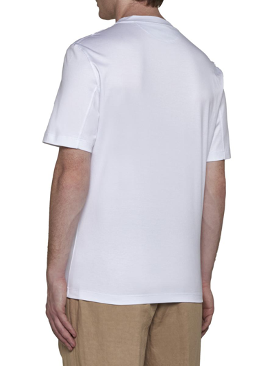 Shop Brunello Cucinelli T-shirts And Polos In Bianco Ottipo Tp