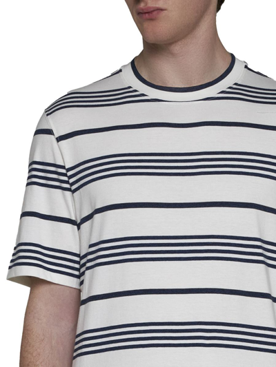 Shop Brunello Cucinelli T-shirts And Polos In Off White Denim Antracite