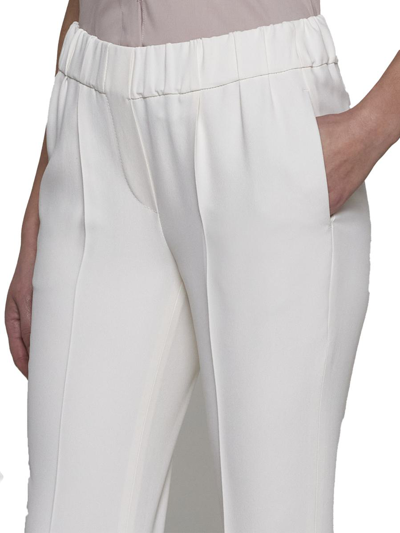 Shop Brunello Cucinelli Trousers In Pure White