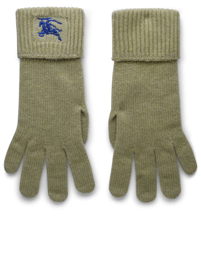 Shop Burberry Beige Cashmere Blend Gloves