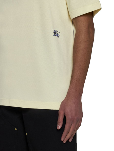 Shop Burberry T-shirts And Polos In Sherbet