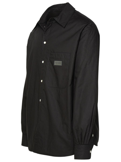Shop Kenzo Black Cotton Shirt