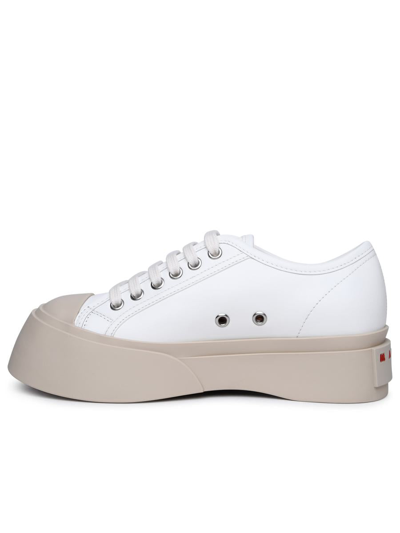 Shop Marni 'pablo' White Nappa Leather Sneakers