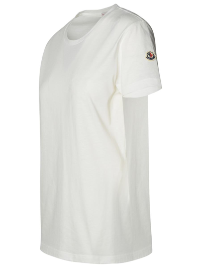 Shop Moncler Sleeve Logo T-shirt In White