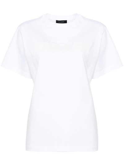 Shop Mugler T-shirt Con Stampa In White