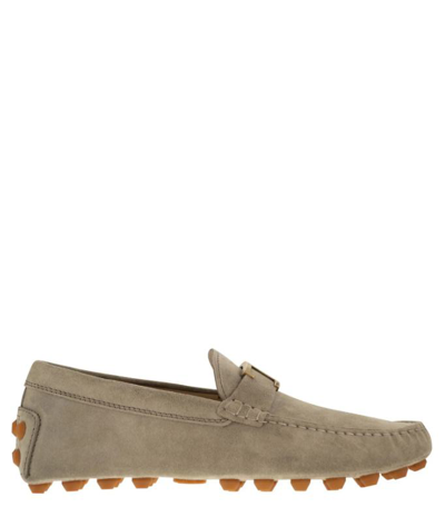 Shop Tod's Flat Shoes In Dove Grey