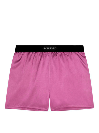 Shop Tom Ford Silk Boxer Shorts Clothing In Pink & Purple