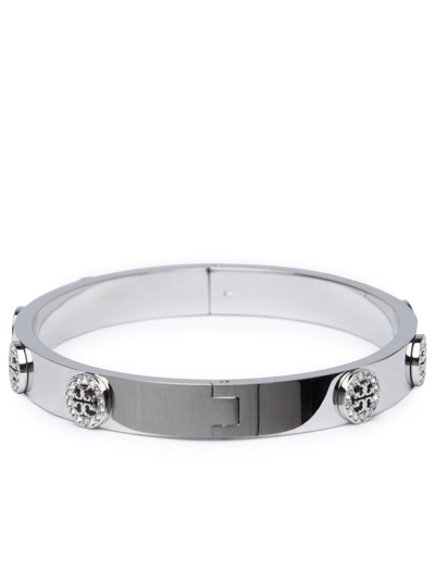 Shop Tory Burch 'miller' Silver Steel Bracelet