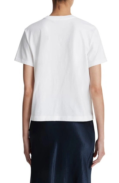Vince Pima Cotton Crewneck T-shirt In Optic White