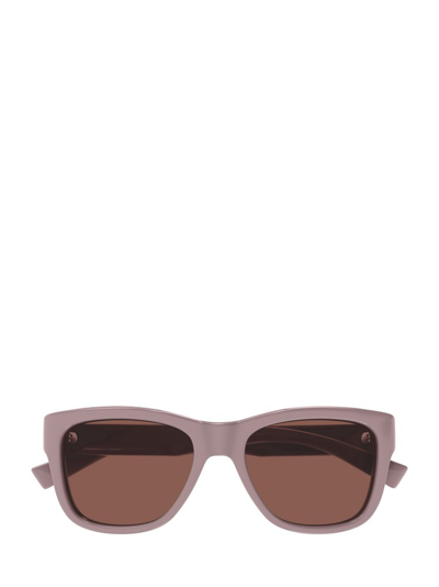 Shop Saint Laurent Eyewear Butterfly Frame Sunglasses In Pink