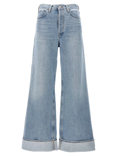 Shop Agolde 'dame' Jeans In Blue