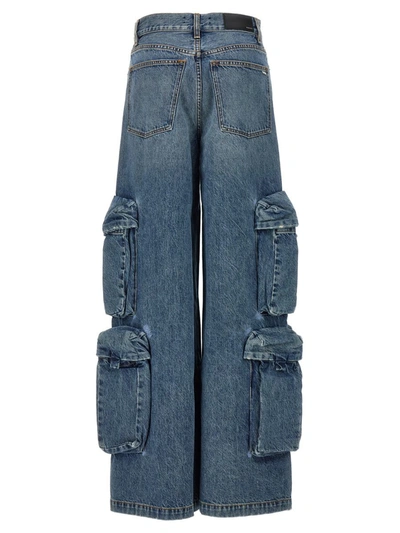 Shop Amiri 'baggy Cargo' Jeans In Blue