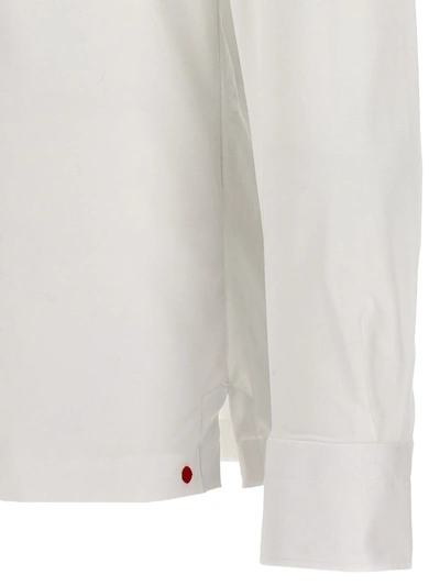 Shop Kiton Piqué Cotton Polo Shirt In White
