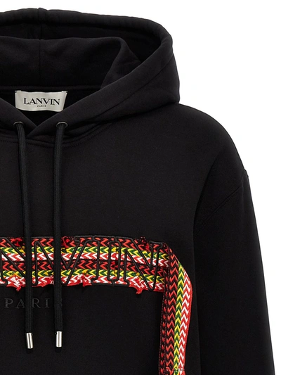 Shop Lanvin 'curblace' Hoodie In Black