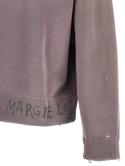 Shop Maison Margiela Sweatshirt In Purple