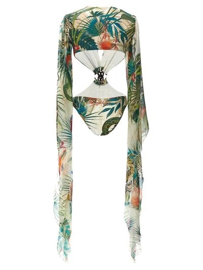 Shop Roberto Cavalli 'jungle' One-piece Swimsuit In Multicolor