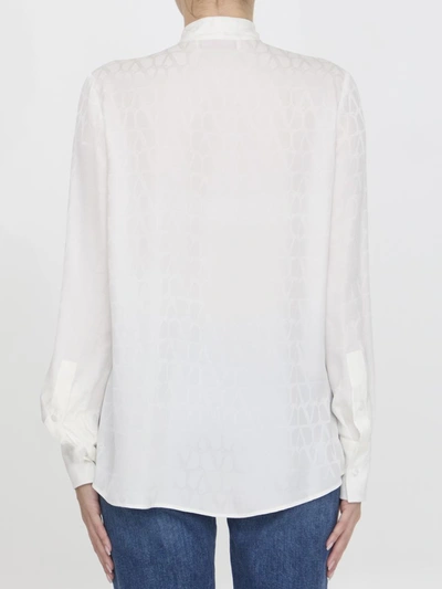 Shop Valentino Toile Iconographe Blouse Shirt In Cream