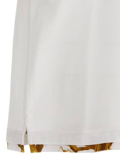 Shop Versace Jeans Couture 'barocco' Polo Shirt In White