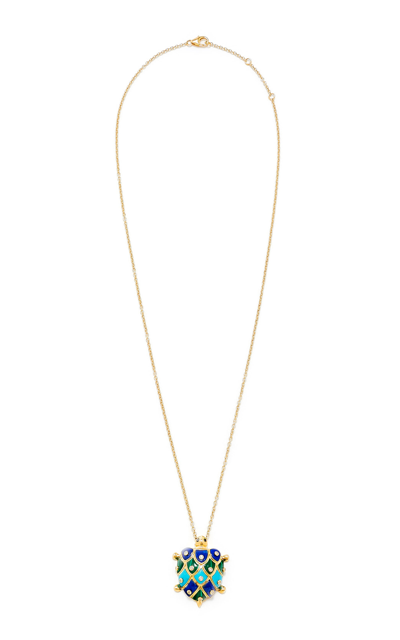 Shop Yvonne Léon 9k Yellow Gold Diamond; Multi-gem Pendant Necklace