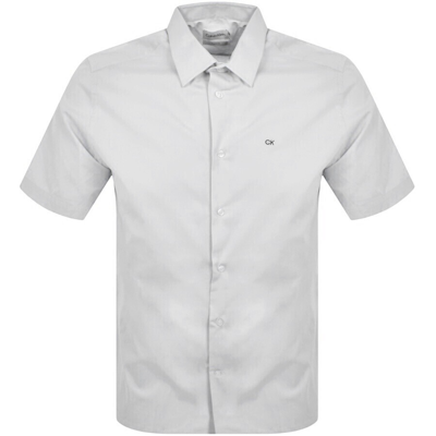 Shop Calvin Klein Short Sleeve Poplin Shirt White
