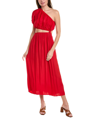 Shop Farm Rio One-shoulder Dress In Red