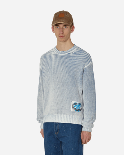 Shop Acne Studios Acid Print Crewneck Sweater Old In Blue