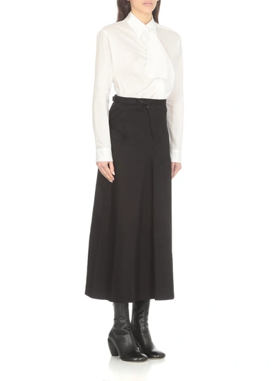 Shop Y's Black Cotton Skirt For Woman