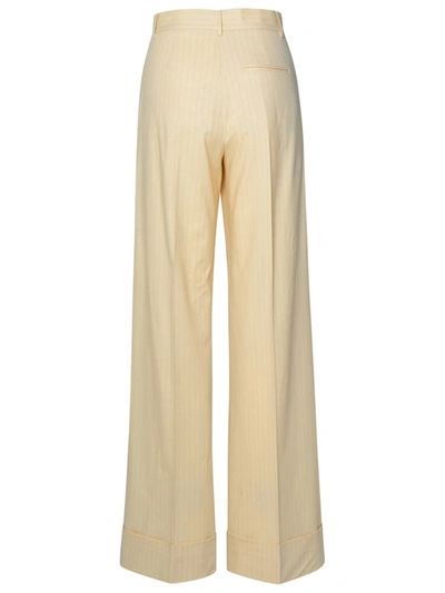 Shop The Andamane 'nathalie' Ivory Wool Blend Trousers In Avorio