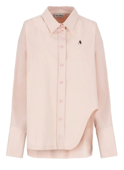 Shop Attico Pink Diana Shirt In Neutrals