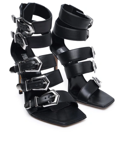 Shop Paris Texas 'ursula' Black Leather Sandals