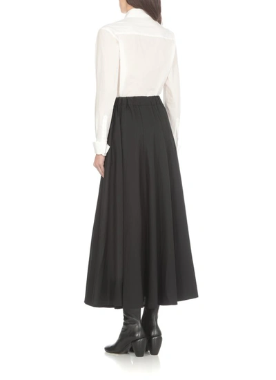 Shop Yohji Yamamoto Black Wool Skirt For Woman