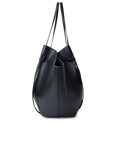 Shop Yuzefi Small 'mochi' Black Leather Bag