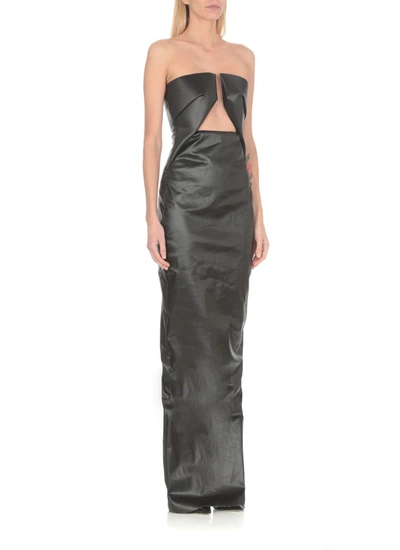 Shop Rick Owens Prong Gown Dress In Black