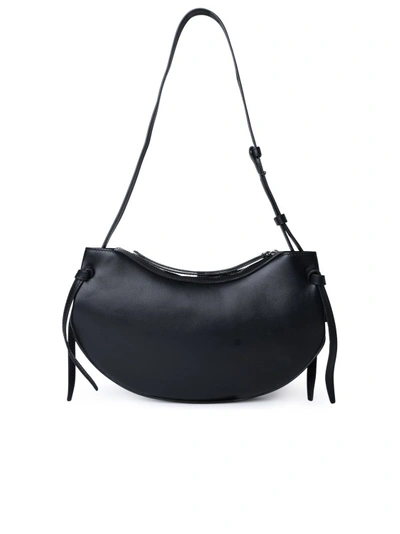 Shop Yuzefi Fortune Cookie' Black Leather Bag