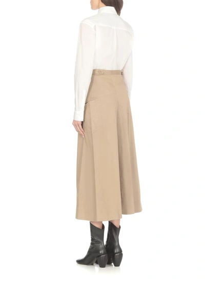 Shop Y's Cotton Skirt In Neutrals