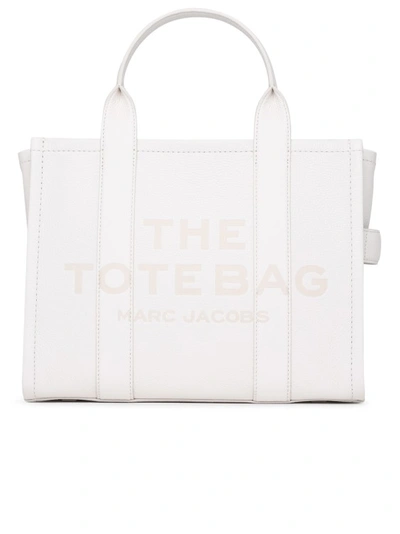 Shop Marc Jacobs (the) Cream Leather Midi Tote Bag In Neutrals