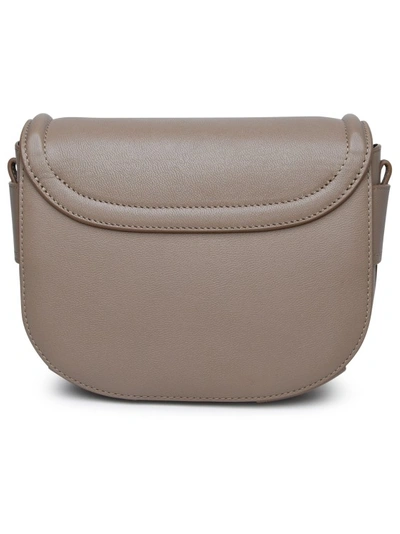 Shop See By Chloé Leather Mara Shoulder Bag In Grey