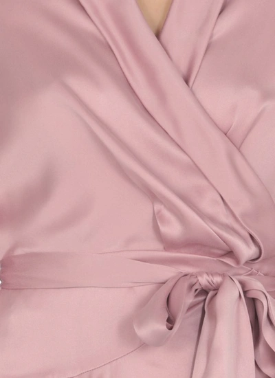 Shop Zimmermann Silk Wrap Mini Dress In Pink