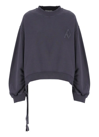 Shop Attico Grey Cotton Sweatshirt