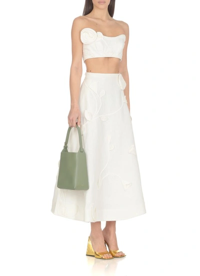 Shop Zimmermann Matchmaker Rose Skirt In White