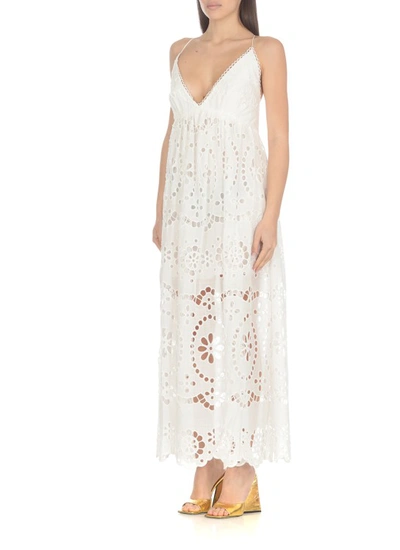 Shop Zimmermann Lexi Embroidered Dress In White