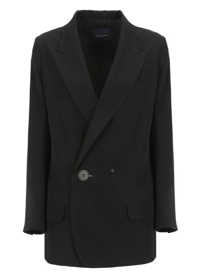 Shop Yohji Yamamoto Black Blazer