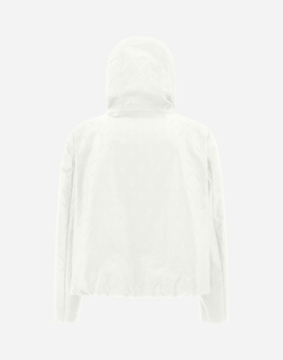 Herno Bomber Jacket In Embroidered Delon In White