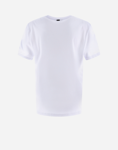 Herno T-shirt In Compact Jersey In White